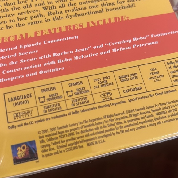 Reba Season One DVD Set **NWT - SEALED** - Picture 7 of 7